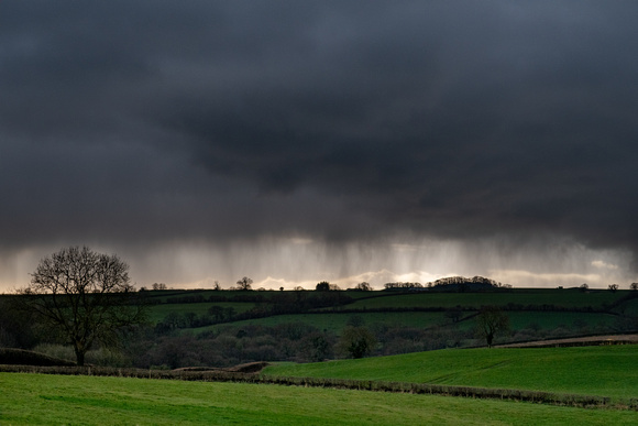Rainclouds over South Somerset